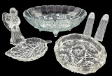 Assorted Glass: Fruit Embossed Console Bowl,