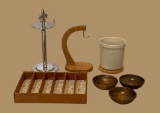 Assorted Kitchen Items:  Paper Towel Holder,