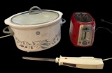 (3) Small Kitchen Appliances:  G.E. Crock Pot,