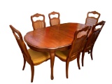 French Provincial-Style Dining Table and (6)