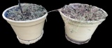 (2) Resin Flower Pots - 16” Diameter, 12” High