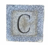 Concrete Yard Ornament—“C”