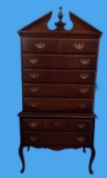 Queen Anne Cherry Finish Highboy, Top Part Comes