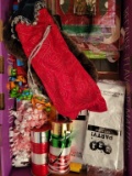 Assorted Gift Bags, Tissue Paper, Ribbon, Wine