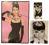 Audrey Hepburn Hot Pink Movie Celebrity Poster