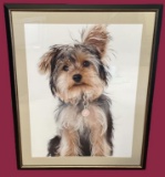 Framed and Matted Yorkshire Dog Art-31.5” x 40”