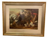 Framed and Matted Print—Poultry and Other Birds