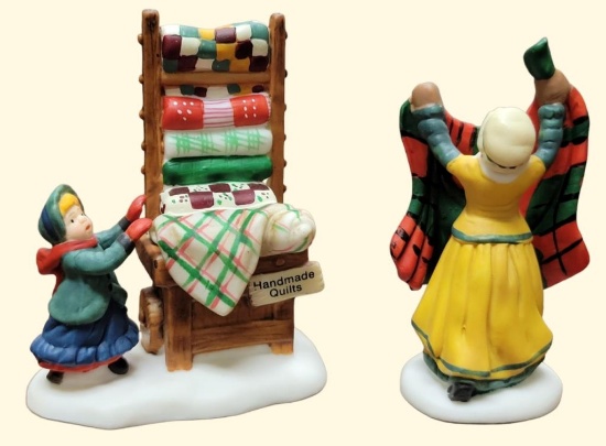 Department 56-"Christmas Bazaar...Handmade Quilts"