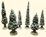 Department 56-“Snowy Evergreens, Set/6,