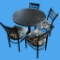 36” Diameter Round Restaurant Table and (4) Chairs