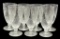 (7) Etched Glass Water Goblets