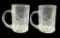 (2) Frostfire by Mikasa Textured Glass Mugs