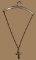 Tie Bar & Chain--Silver Cross on Silver Hanger