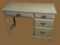 Painted Desk with 4 Drawers and Brass Hardware