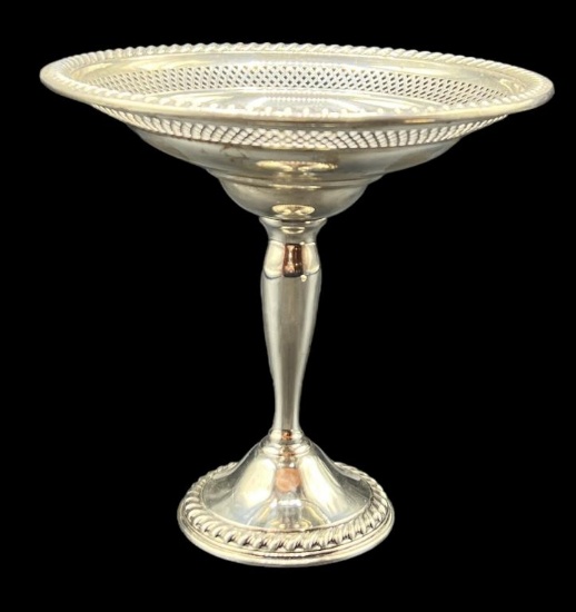 Sterling Silver Footed Compote with Gadroon