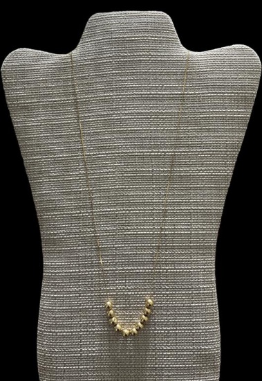14 Kt Yellow Gold Add-A-Bead Necklace on a
