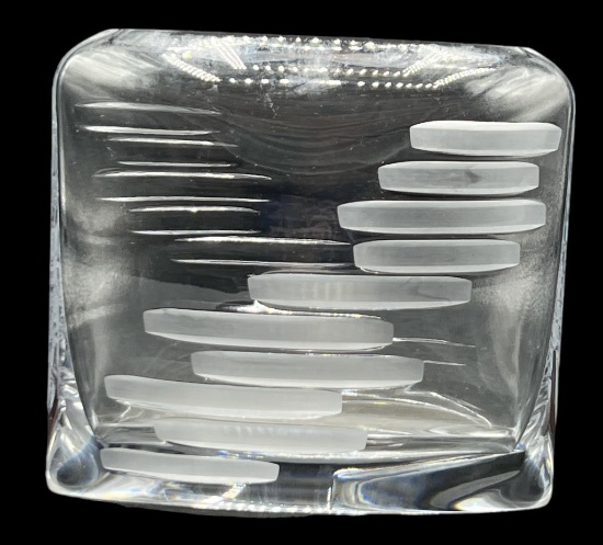 Vintage Rosenthal Lead Crystal Pillowed Art