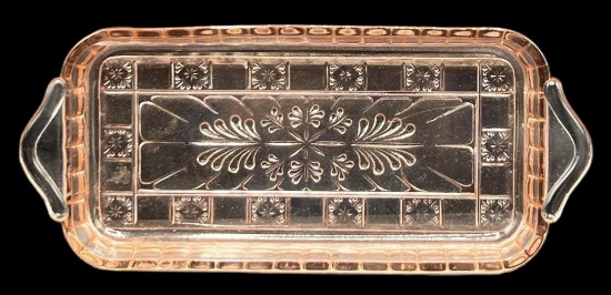 Pink Doric Relish Tray