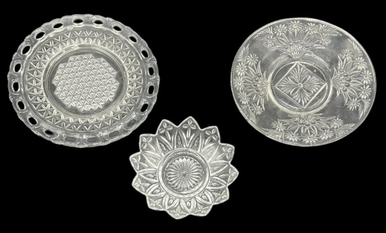 (3) Depression Glass Items: Indiana Glass Daisy