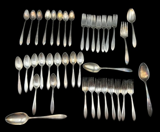 Community Plate Flatware: (4) Serving Spoons,