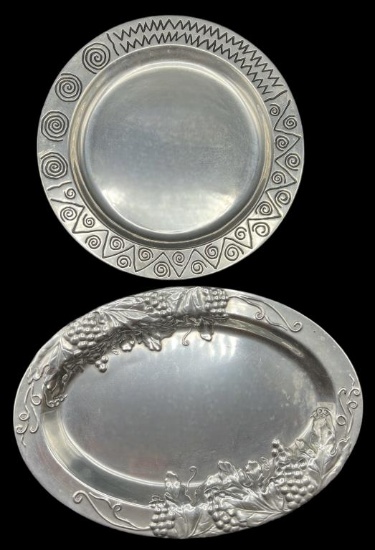 Wilton Armetale Pewter Cake Plate and Serving