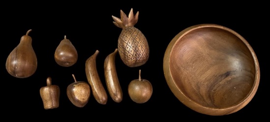 Fair Craft Monkey Pod Wooden Fruit and