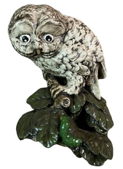 Hand Painted Ceramic Owl Hanging Decoration—5” x 8"