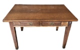 2-Drawer Oak Table, Dovetail Construction,