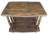 Wooden End Table—18” X 34” X 19 1/2 High