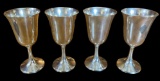 (4) Sterling Silver Goblets - 6 5/8