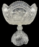 Vintage Hofbauer Lead Crystal Compote Pedestal
