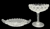 Fostoria Cubist Candy/Compote Dish and Relish Dish