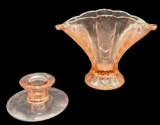 314 Pink by Fenton Depression Glass Candlestick