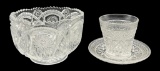 (3) Imperial Glass Items—Cape Cod Clear Saucer