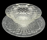 Glass Punch Bowl With Pedestal