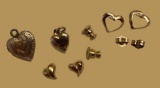 (2) Gold Heart Lockets--(1) is Gold Filled,