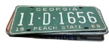 (12) Vintage Georgia License Plates