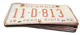 (11) Vintage Georgia License Plates and (1)