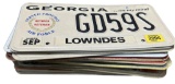 (15) Vintage Georgia License Plates