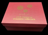 Box of (11) Danbury Mint Gold Christmas