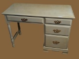 Painted Desk with 4 Drawers and Brass Hardware