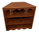 Wooden Corner Bookcase/Stand - 24 1/2