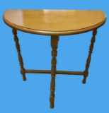Demi-Lune Table with Turned Legs - 23 1/4