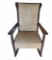 Vintage Wood and Upholstered Rocking Chair
