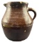 Vintage Rustic Brown Stoneware 8” Pitcher, Chipped