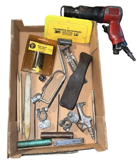 Air Hammer and Assorted Auto Body Tools