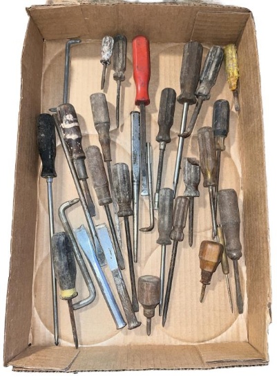 Assorted Screw Drivers, Punches and Chisels