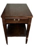 Mahogany 1-Drawer End Table by Mersman