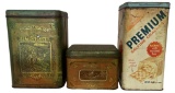 (3) Vintage Tin Canisters