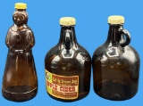 (2) Little Brown Jug Apple Cider Bottles